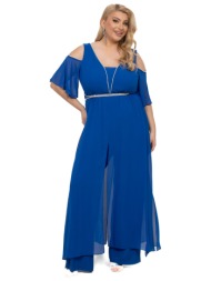 ολοσωμη φορμα plus size μπλε ρουα μπλε ρουα