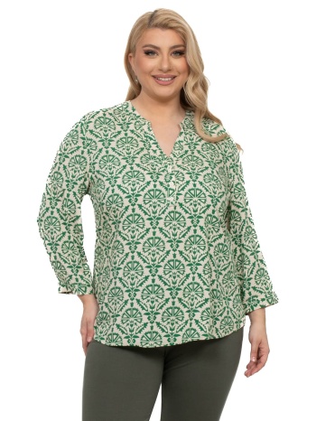 μπλουζα plus size με μοτιβα πρασινη πρασινο