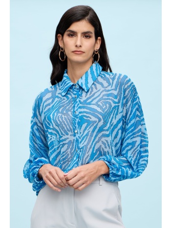 πουκαμισα εμπριμε σε ανετη γραμμη μπλε σε προσφορά