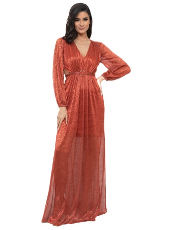 φορεμα μακρυ glossy με ανοιγματα εκαι σε προσφορά