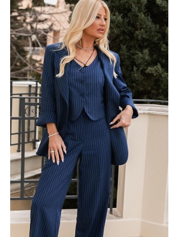 σακακι ριγε μπλειζερ oversize μπλε μπλε σε προσφορά