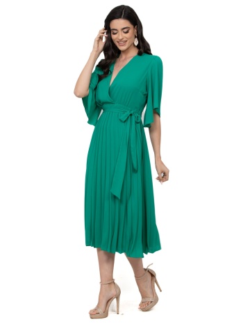 φορεμα plus size μιντι κρουαζε πρασινο πρασινο