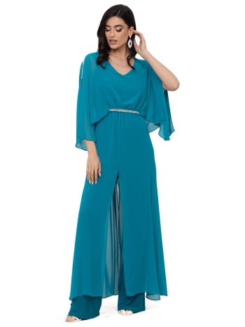 ολοσωμη φορμα μουσελινα τιρκουαζ σε προσφορά