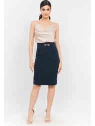 φουστα pencil ψηλομεση μπλε μπλε