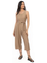 ολοσωμη φορμα ζιπ με ζωνη μπεζ μπεζ