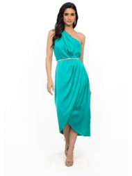 φορεμα μονοπλευρο σατεν ...