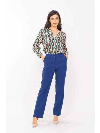παντελονι plus size office κρεπ μπλε ρουα μπλε ρουα σε προσφορά