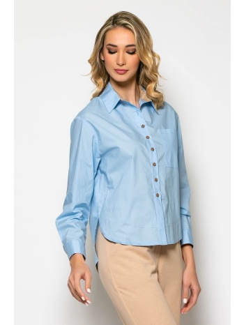 πουκαμισα plus size ποπλινα σιελ σιελ σε προσφορά