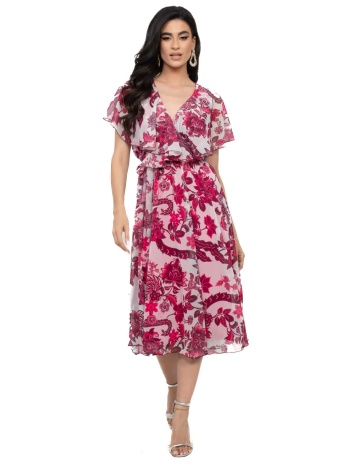φορεμα plus size μιντι κλος μουσελινα φουξ σε προσφορά