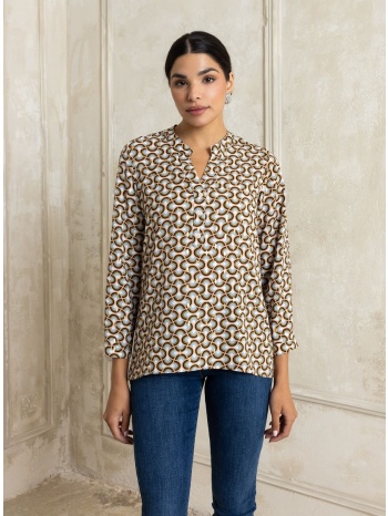 μπλουζα εμπριμε με μαο γιακα multicolor σε προσφορά