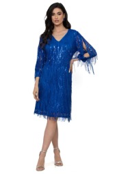 φορεμα plus size μιντι κροσι παγετα μπλε ρουα μπλε ρουα