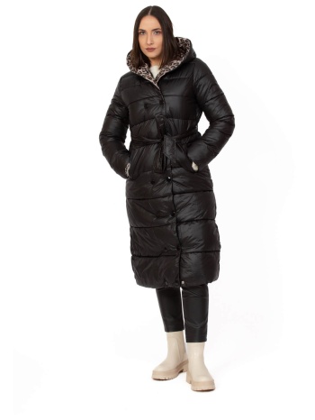 μπουφαν διπλης οψης μακρυ μαυρο μαυρο σε προσφορά