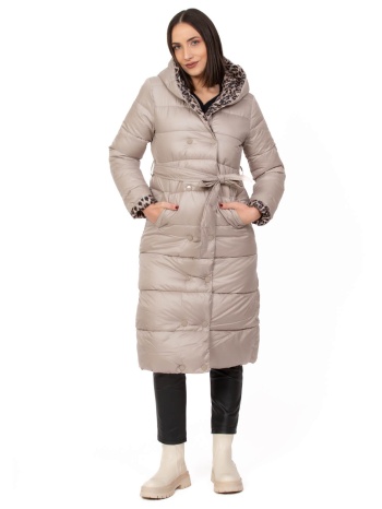 μπουφαν διπλης οψης μακρυ μπεζ μπεζ σε προσφορά