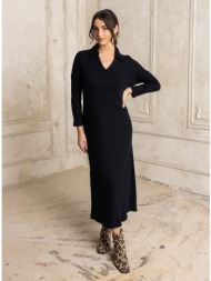 φορεμα πλεκτο με γιακα ...