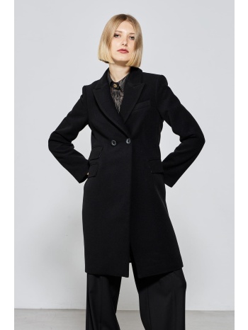 παλτο με κουμπια μαυρο μαυρο σε προσφορά