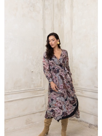 φορεμα plus size κρουαζε εμπριμε multicolor σε προσφορά