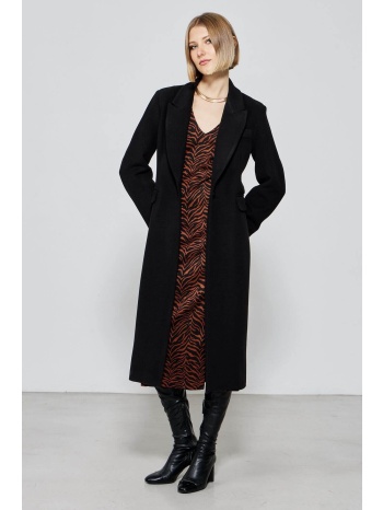 παλτο plus size μακρυ μαυρο μαυρο σε προσφορά