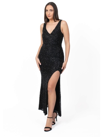 φορεμα μακρυ παγετα με σκισιμο μαυρο μαυρο σε προσφορά