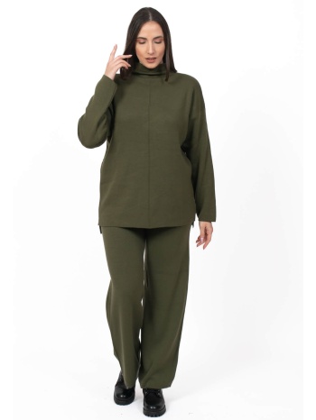 σετ πλεκτο λουπετο χακι χακι σε προσφορά