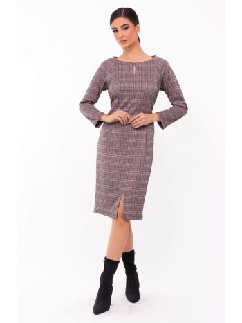 φορεμα plus size καρο με σκισιμο multicolor σε προσφορά