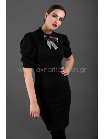 φορεμα πλεκτο ax16209 μαυρο σε προσφορά