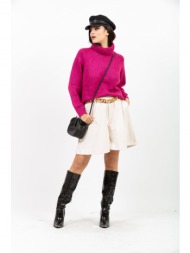 βερμουδα δερματινη με αποσπωμενη αλυσιδα t176 λευκο