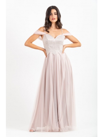 φορεμα ax20080 μπεζ σε προσφορά