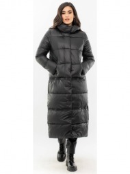 μπουφαν σε 3 επιπεδα με κουκουλα μαυρο