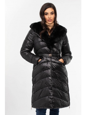 μπουφαν μακρυ αμανικο με αποσπωμενο γιακα μαυρο μαυρο σε προσφορά