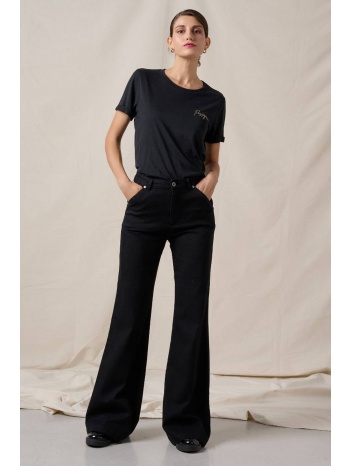 παντελονα καμπανα jean μαυρη μαυρο σε προσφορά