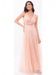 φορεμα μακρυ εξωπλατο glossy σομον σομον