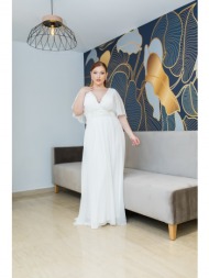 φορεμα plus size bridal μακρυ λευκο