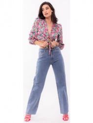 παντελονι jean ψηλομεσο cropped denim