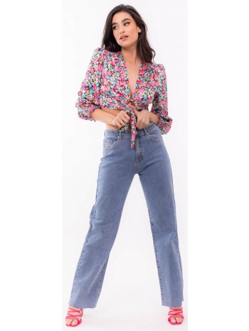 παντελονι jean ψηλομεσο cropped denim σε προσφορά