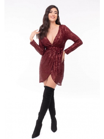 φορεμα παγιετα μινι κρουαζε μπορντο σε προσφορά