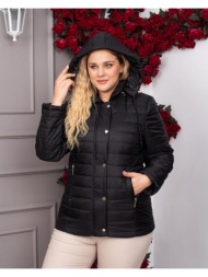 liana γυναικείο καπιτονέ μπουφάν με κουκούλα (bigsize) 100% πολυεστερ