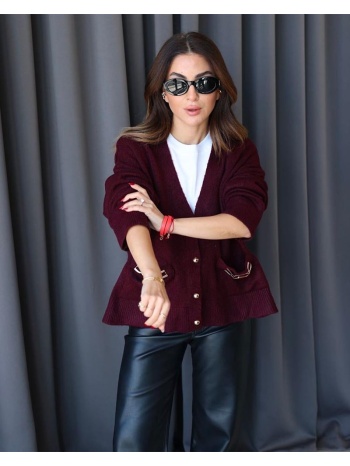 cuba γυναικεία πλεκτη ζακετα με κουμπια 13% πολυεστερ, 7% σε προσφορά
