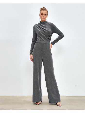 aruna γυναικεία παντελόνα λούρεξ γκρι 100% πολυεστερ σε προσφορά