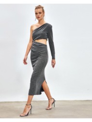 inanna γυναικείο φόρεμα λουρέξ 100% πολυεστερ