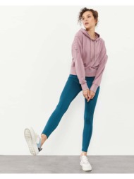 doree γυναικείο φούτερ με σούρες ροζ 77% βαμβάκι