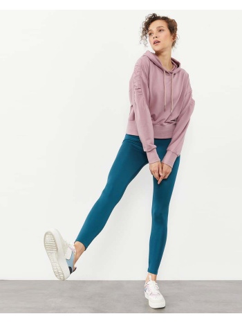 doree γυναικείο φούτερ με σούρες ροζ 77% βαμβάκι σε προσφορά