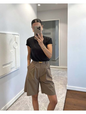 marlie γυναίκεια βερμούδα ψηλόμεσο ισια γραμμή