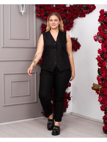 yuma μαύρο γυναικείο παντελόνι big size