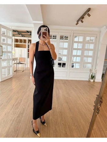 eliza μιντι γυναικείο φόρεμα μαύρο