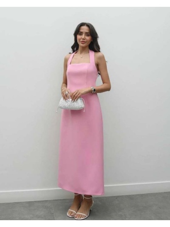 eliza μιντι γυναικείο φόρεμα ροζ