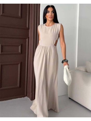 lydia γυναικειo αμανικο makρυ φορεμα (εκρου)