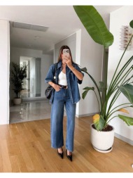 salda γυναικείο denim μπλε jean με ίσιο μπατζάκι