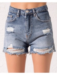 γυναικείο denim σορτς με σκισίματα