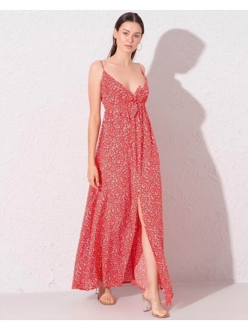 γυναικείο φόρεμα με τιράντα alure-κόκκινο 100% βισκόζη σε προσφορά