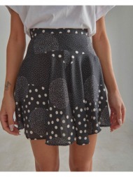 γυναικεία φούστα με σορτς πουα μαύρο 100% βισκόζη